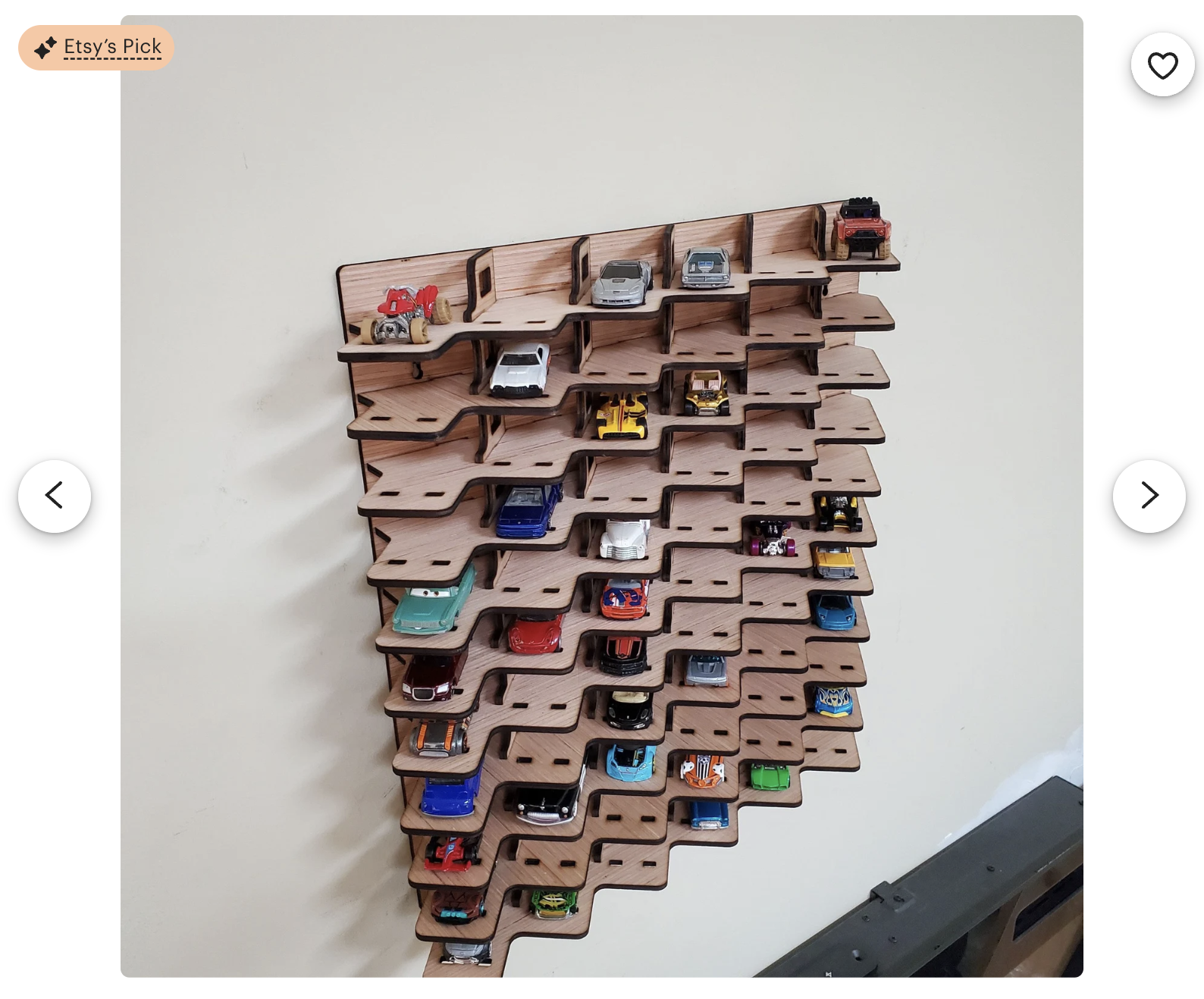 Cool Diagonal shelf holds 66 die cast cars